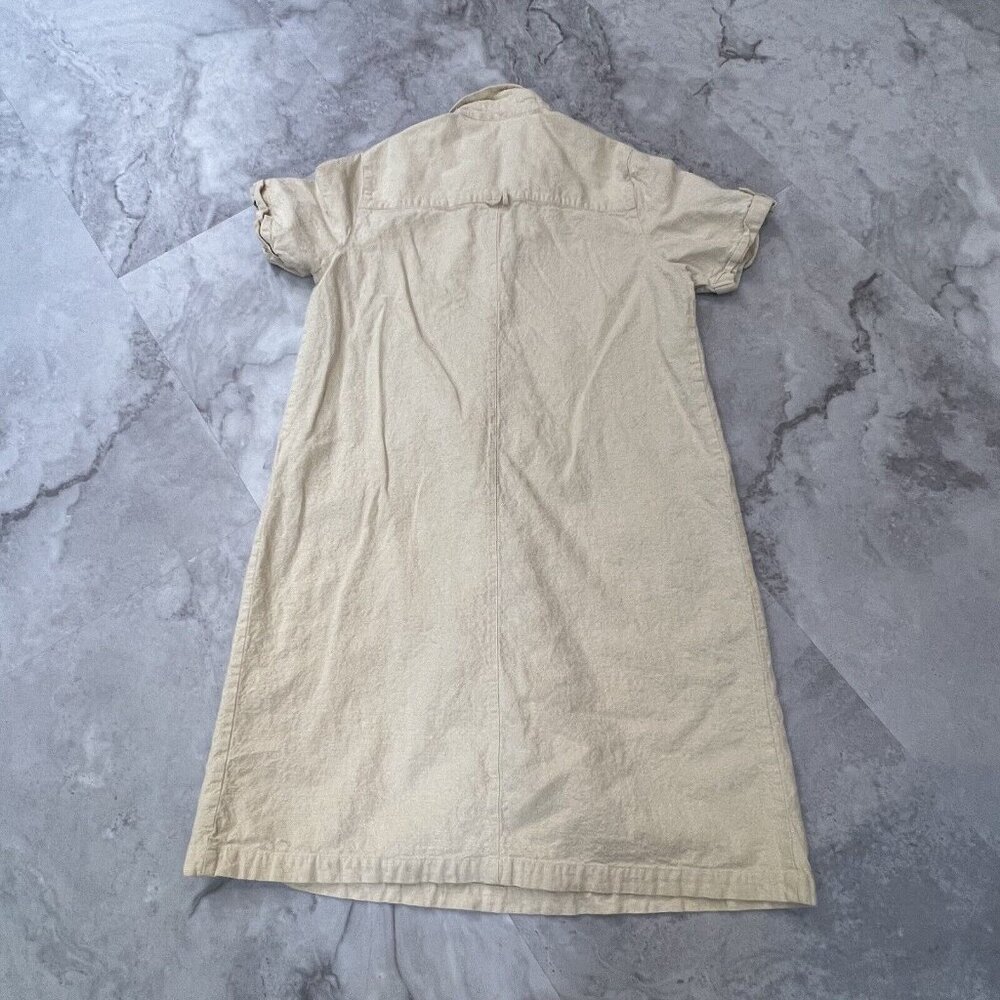 Christopher & Banks Yellow Sleeveless Linen Blend Dress Women's Size Medium M - Picture 3 of 5